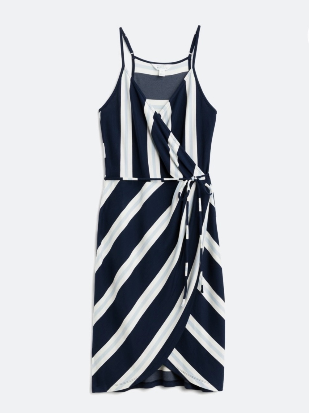 41 Hawthorn Annora faux wrap knit dress  Navy and White NWOT